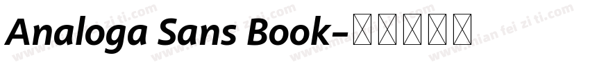 Analoga Sans Book字体转换